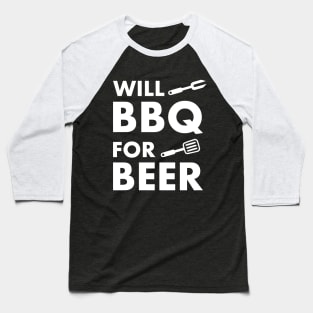 Will BBQ for Beer Baseball T-Shirt